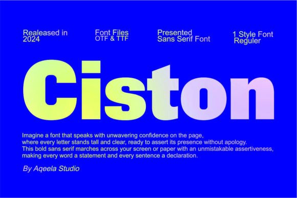 Ciston: A Modern Sans Serif Font for Editorial Clarity