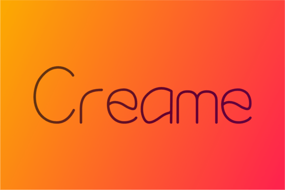 Creame Font for Modern Web Design