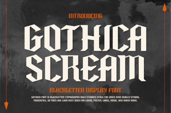 Gothica Scream Font for Craft Projects