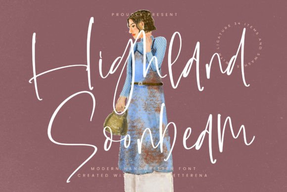 Highland Soonbeam: A Modern Script Font for Handmade Creations