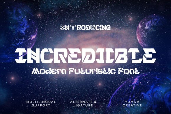 Incrediible: A Futuristic Font for Handmade Creations