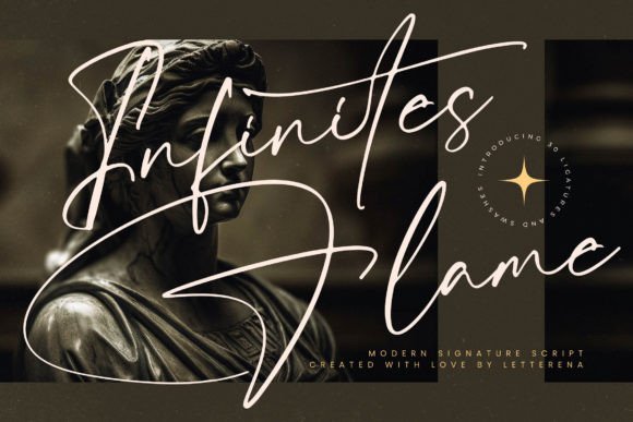 Infinites Flame: A Modern Script Font for Editorial Design