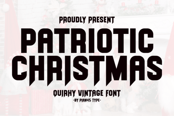 Patriotic Christmas Font for Festive Editorial Design