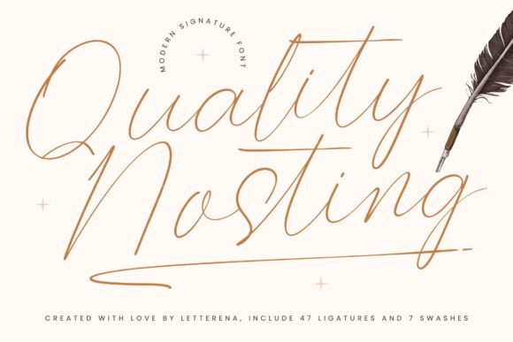 Quality Nosting: A Modern Script Font for Web Projects